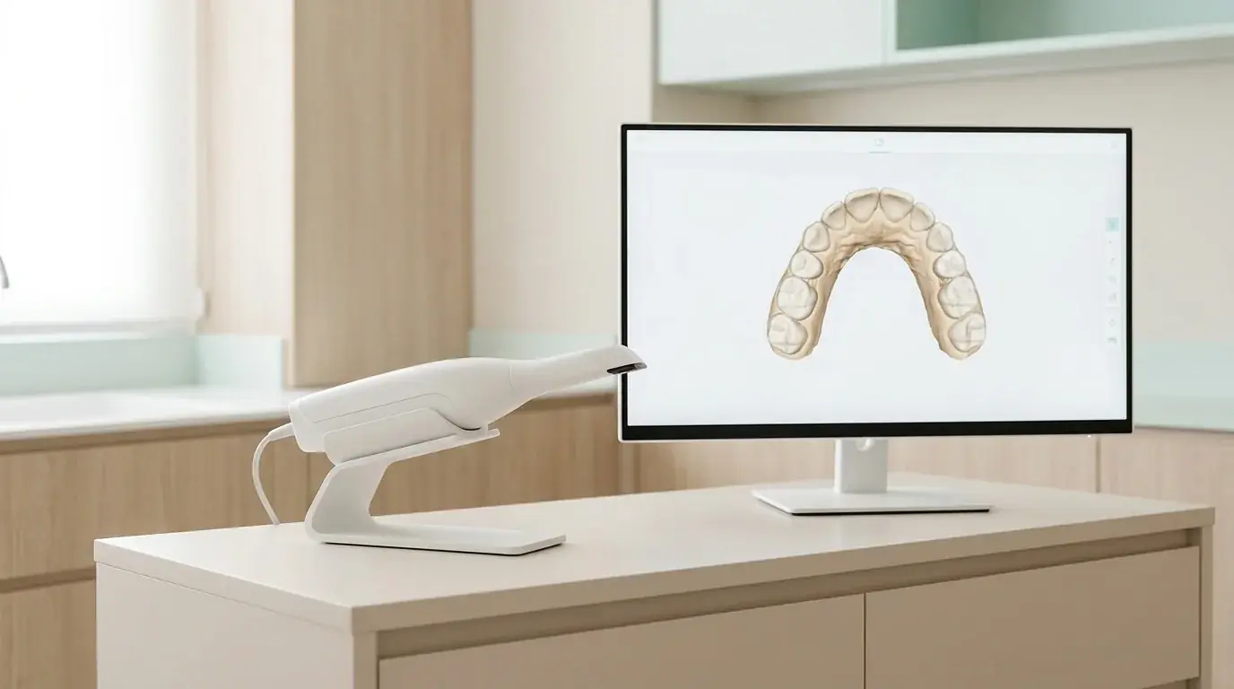 Escaneamento intraoral 3D do sorriso