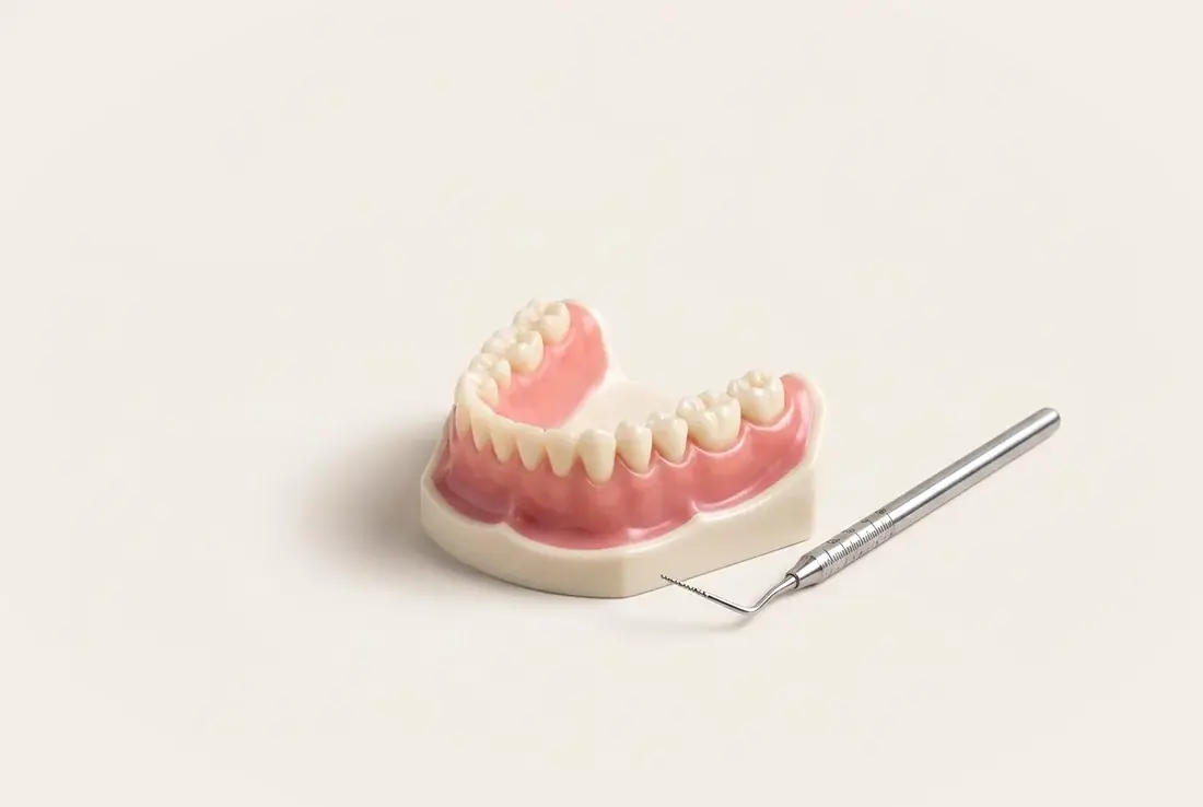 Modelo de gengiva e dentes